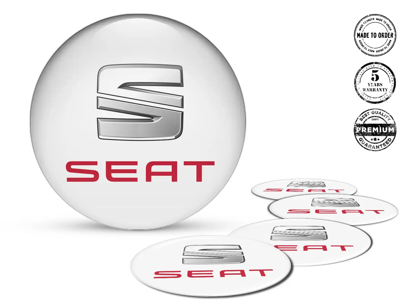 Seat Rademblem Ausgabe Premium Gewölbte Aufkleber